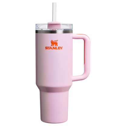 Stanley 40 OZ New Frequency Quencher Insulated Tumbler Cup In Rose Petal Shimmer Pink