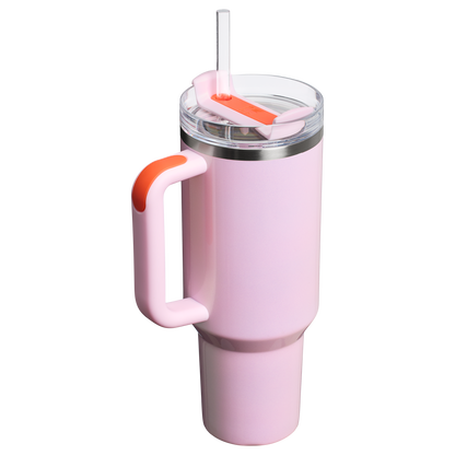 Stanley 40 OZ New Frequency Quencher Insulated Tumbler Cup In Rose Petal Shimmer Pink