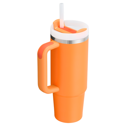 Stanley Quencher H2.O FlowState Insulated Tumbler 30 OZ Cup In Goldenrod Orange