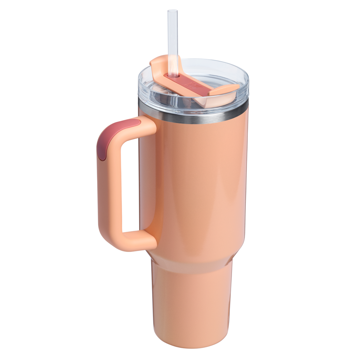 Stanley 40 OZ Quencher Insulated Tumbler Cup In Bellini Shimmer Orange