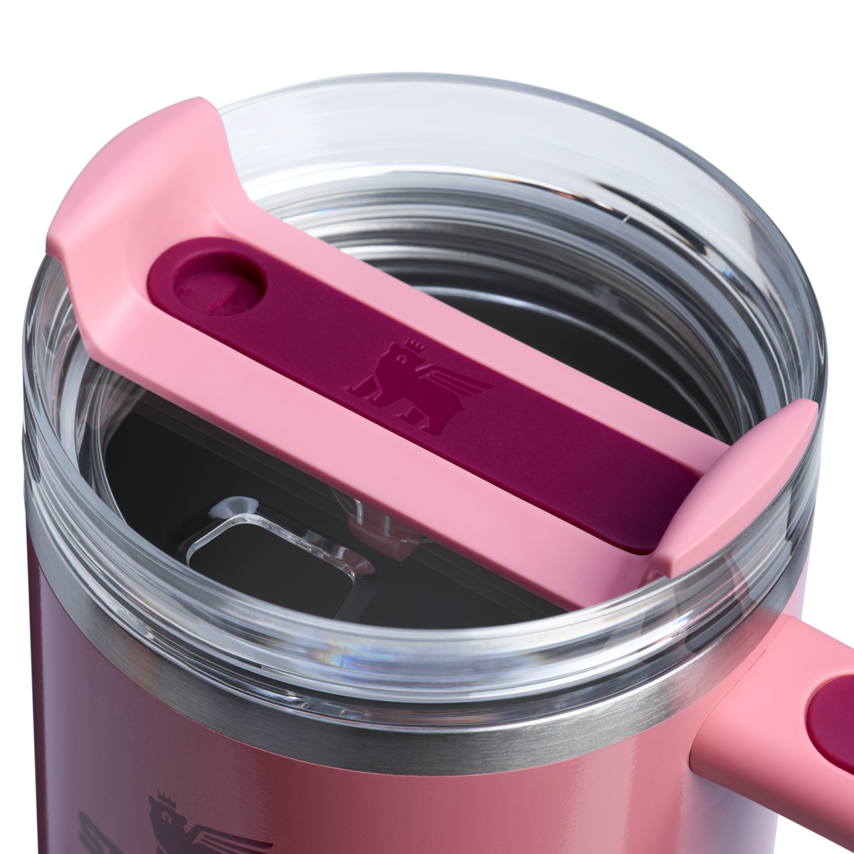 Stanley 40 OZ Quencher Insulated Tumbler Cup In Winter Berry Shimmer Pink