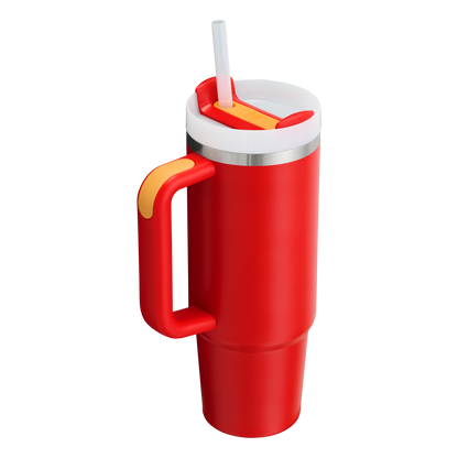 Stanley Quencher H2.O FlowState Insulated Tumbler 30 OZ Cup In Chili Red