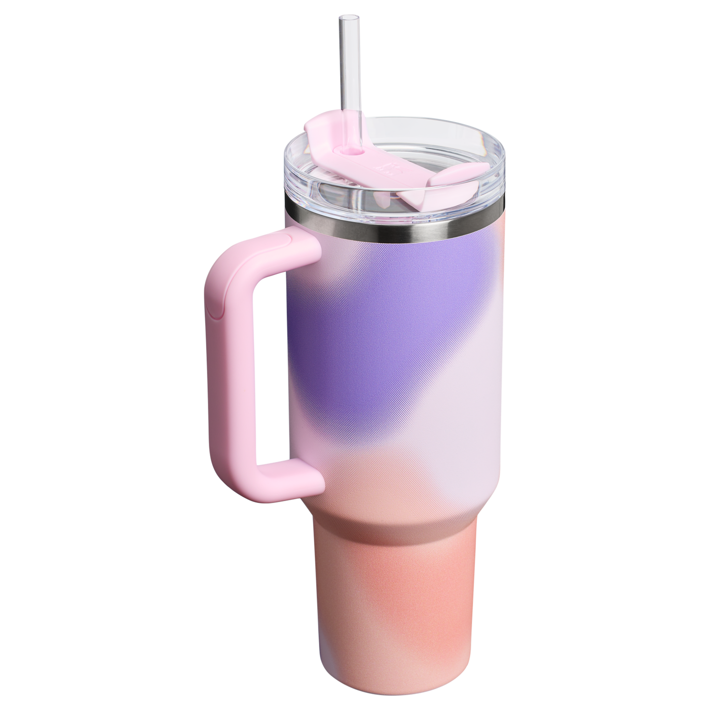 Stanley 40 OZ New Frequency Quencher Insulated Tumbler Cup In Rose Petal Motion