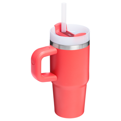 Stanley 14 oz Quencher H2.O FlowState Tumbler Cup In Hot Coral Red