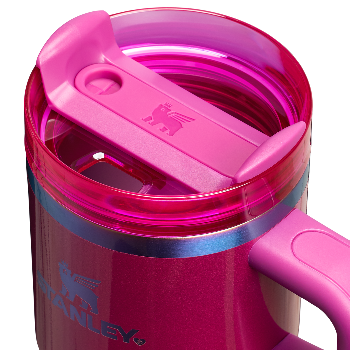Stanley Valentine's Day 20 OZ Quencher Insulated Tumbler Cup With Straw & Handle In Berry Truffle Pink