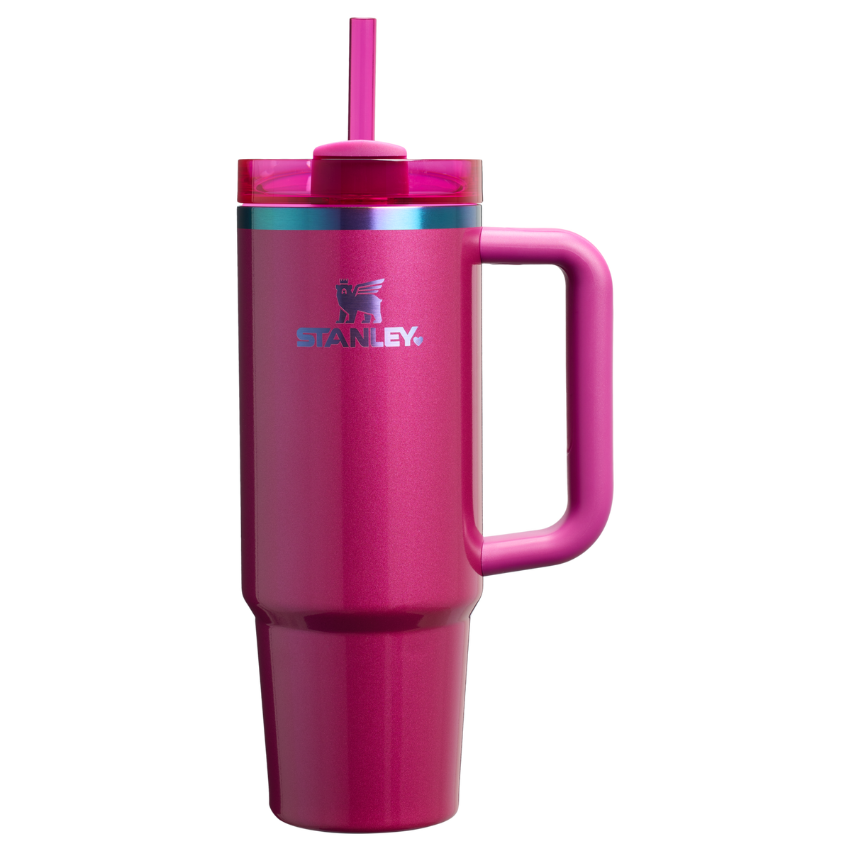 Stanley Valentine's Day 30 OZ Quencher Insulated Tumbler Cup With Straw & Handle In Berry Truffle Pink