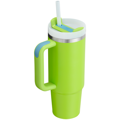 Stanley Quencher H2.O FlowState Insulated Tumbler 30 OZ Cup In Bright Lime Green