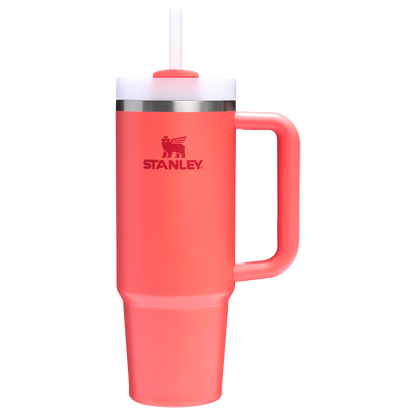 Stanley Quencher H2.O FlowState Tumbler Cup 30 OZ In Hot Coral Red