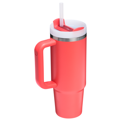 Stanley Quencher H2.0 Flowstate™ Tumbler 30 Oz Cup In Hot Coral Red