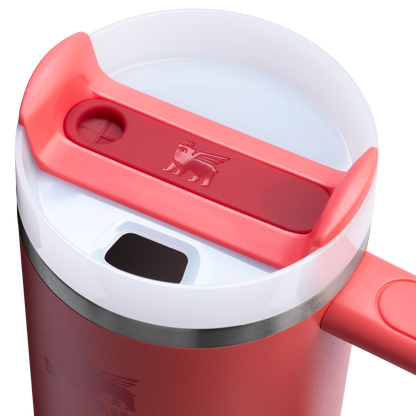 Stanley Quencher H2.O FlowState Tumbler Cup 30 OZ In Hot Coral Red