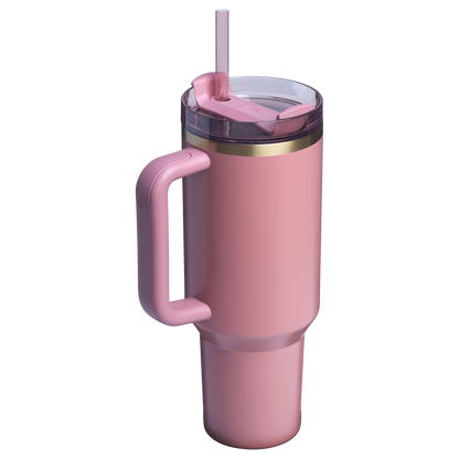 Stanley 40 OZ Quencher Insulated Tumbler Cup In Antique Pink