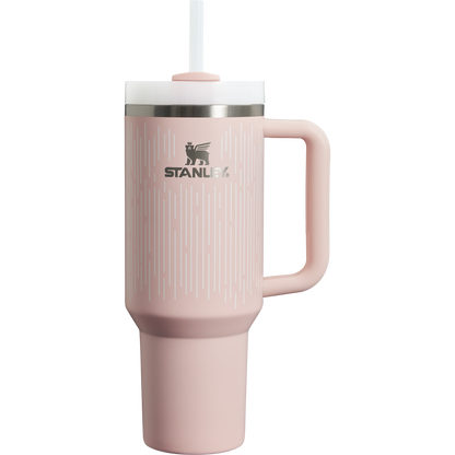 The Stanley Quencher H2.O FlowState Tumbler 40OZ Cup In Bloom Soft Rain Pink