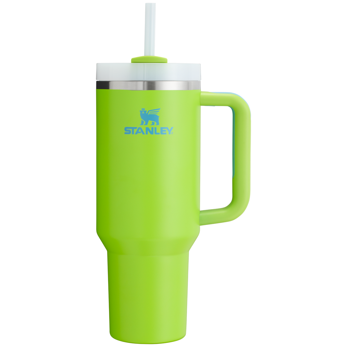 The Stanley Quencher H2.O FlowState Tumbler 40OZ Cup In Bright Lime Green