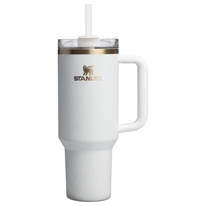 Stanley 40 OZ Quencher Insulated Tumbler Cup In Cream White