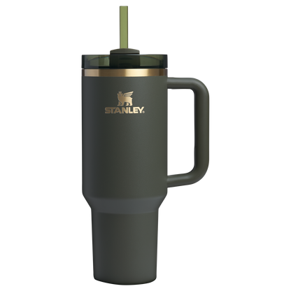 Stanley 40 OZ Quencher Insulated Tumbler Cup In Cypress Green