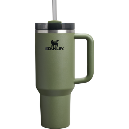 Stanley Quencher H2.O FlowState Tumbler Cup 40 OZ In Dried Pine Green