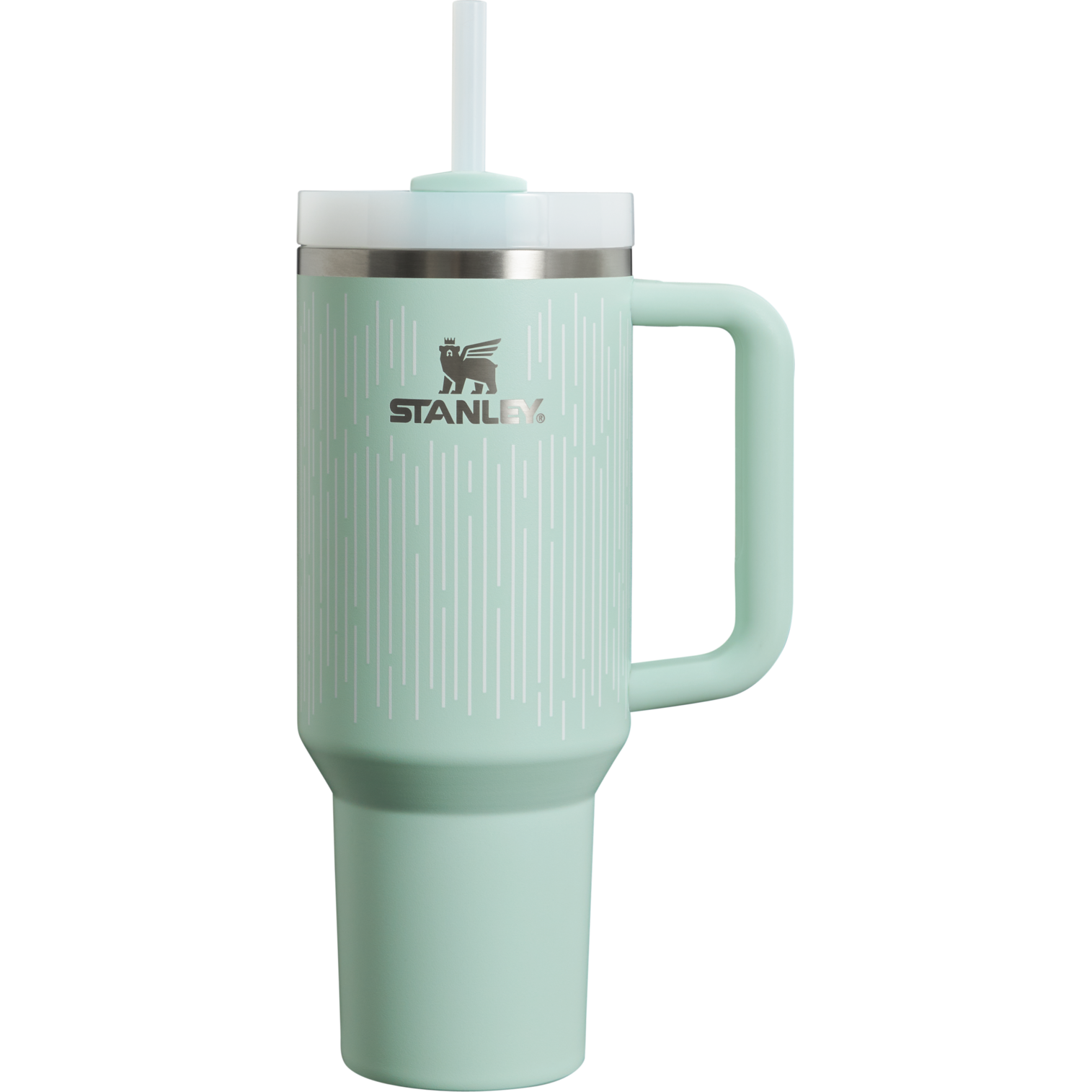 The Stanley Quencher H2.O FlowState Tumbler 40OZ Cup In Mint Soft Rain