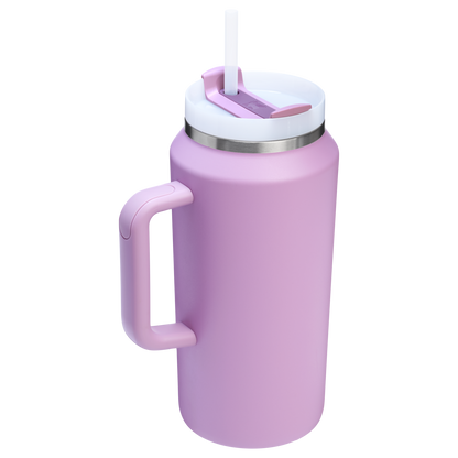 Stanley 64 OZ Stainless Steel Tumbler With Straw In Lilac Purple