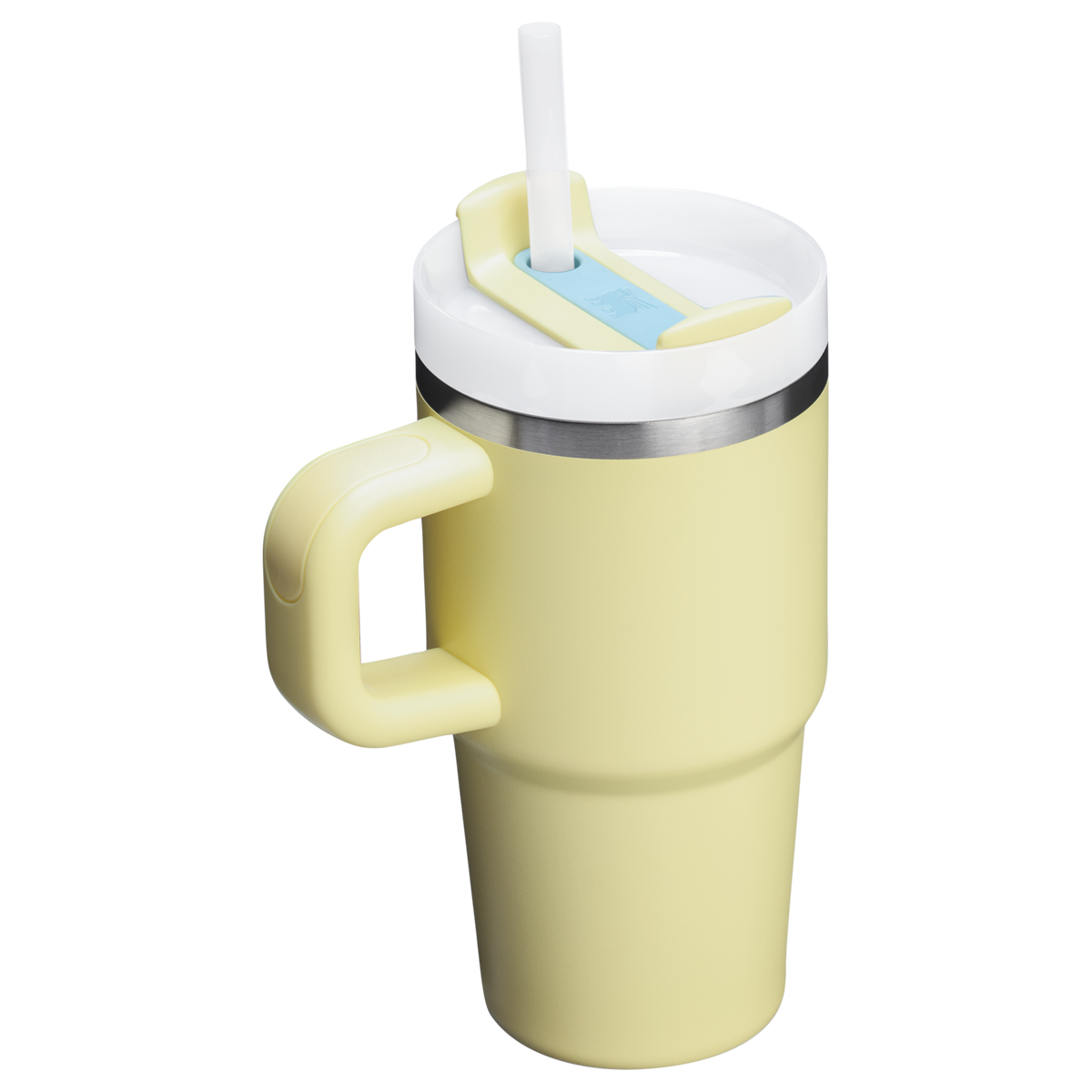 The Quencher H2.O 20 oz FlowState Tumbler with handle and straw in Pomelo Yellow