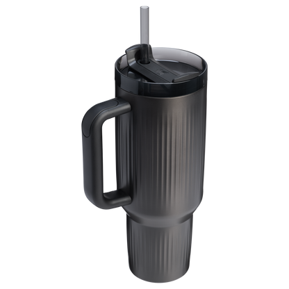 Stanley 40 OZ Quencher Fluted Insulate Tumbler In Black
