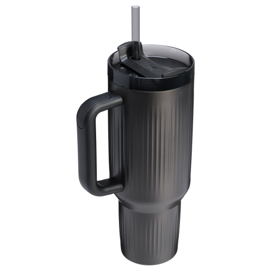 Stanley 40 OZ Quencher Fluted Insulate Tumbler In Black
