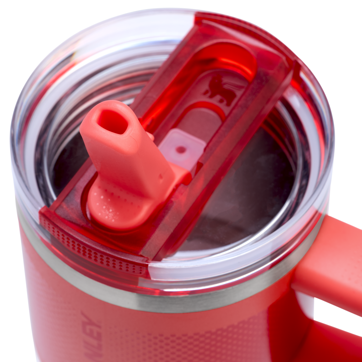 Stanley 20 OZ ProTour Flip Straw Tumbler Cup In Hot Coral Red