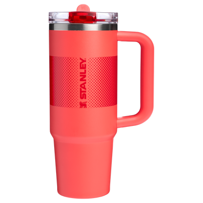 Stanley 30 OZ Quencher ProTour Flip Straw Tumbler In Hot Coral Red