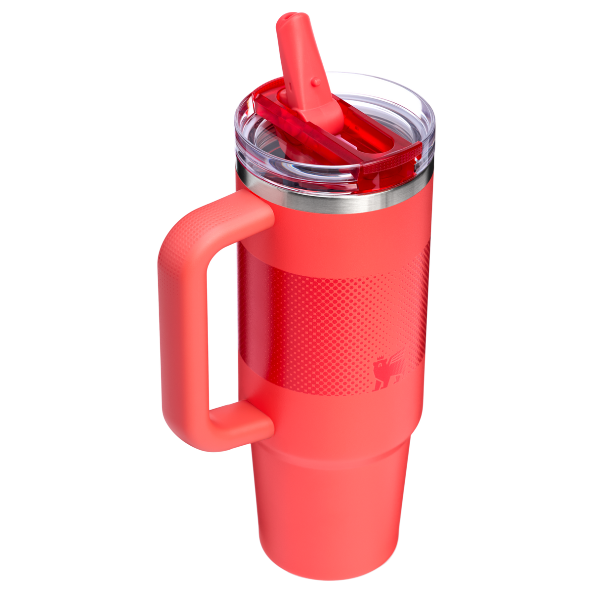 Stanley 30 OZ Quencher ProTour Flip Straw Tumbler In Hot Coral Red