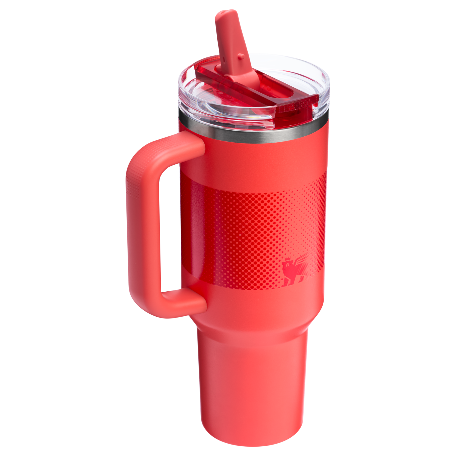 Stanley 40 OZ Quencher ProTour Flip Straw Tumbler In Hot Coral Red