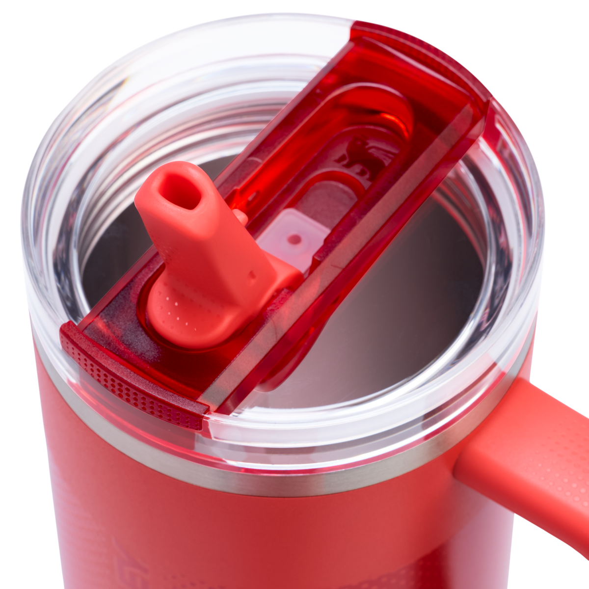 Stanley 40 OZ Quencher ProTour Flip Straw Tumbler In Hot Coral Red