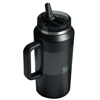 The Stanley Quencher Pro Tour Flip Straw Tumbler 64 OZ In Black 2.0 Fade