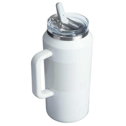 The Stanley Quencher Pro Tour Flip Straw Tumbler 64 OZ In Frost White