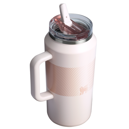The Stanley Quencher Pro Tour Flip Straw Tumbler 64 OZ In Rose Quartz Pink