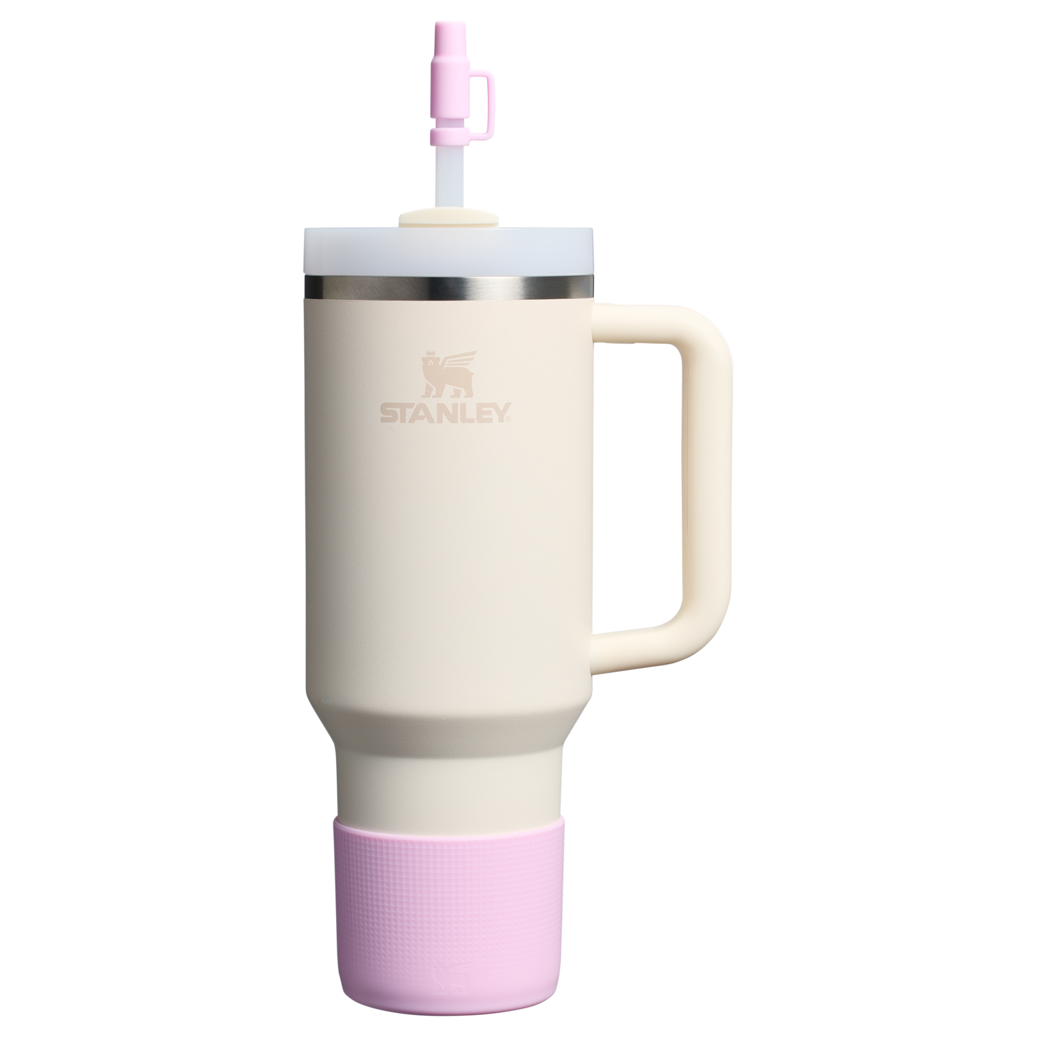 Stanley Quencher Tumbler Boot & Straw Cover For 40 OZ Cups In Cherry Blossom Pink