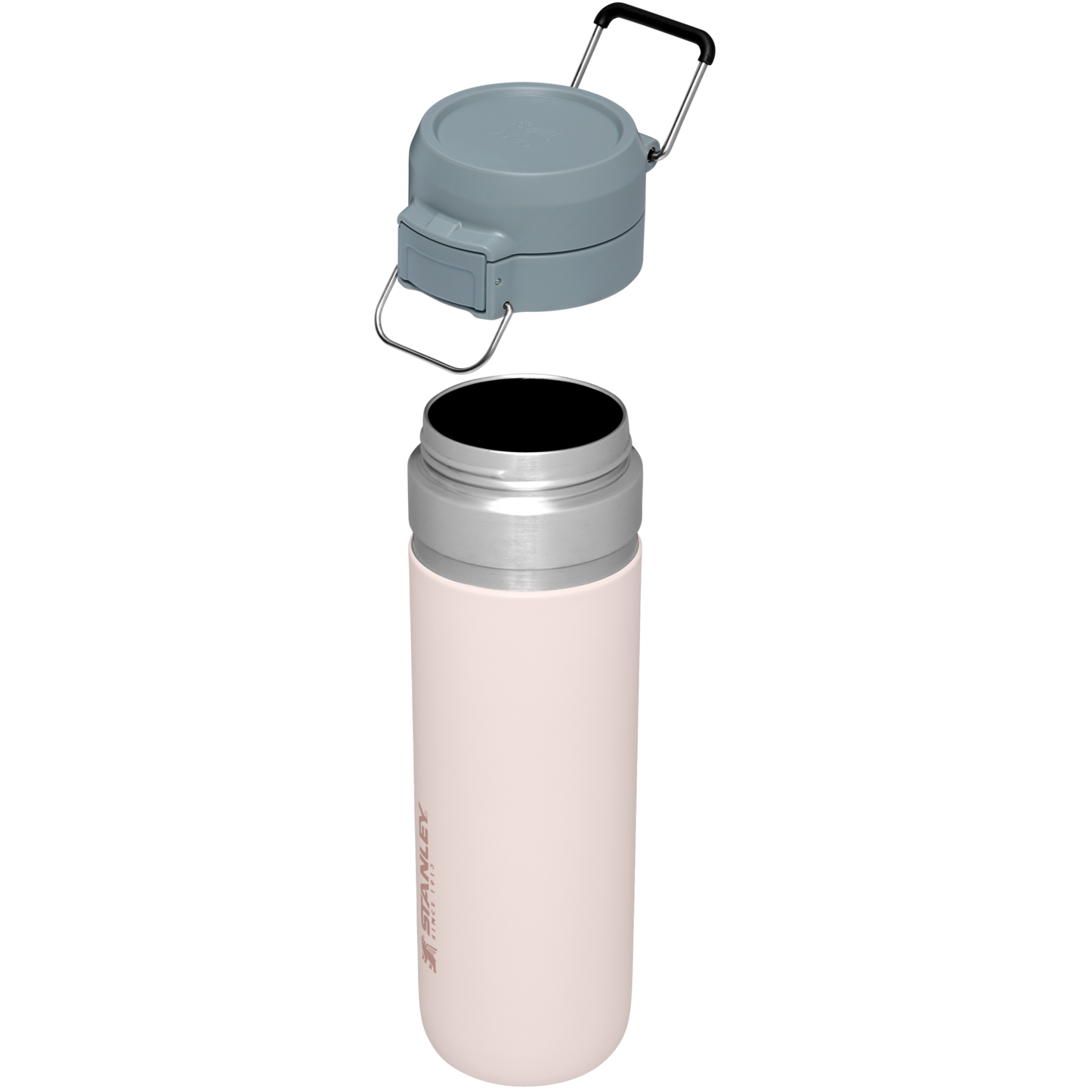 Stanley 24 OZ Quick Flip GO Water Bottle In Rose Quartz Pink