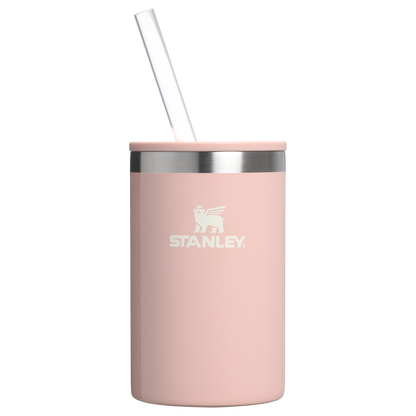 Stanley Everyday Can Cooler cup 10 oz with straw in Peach Whip Gloss