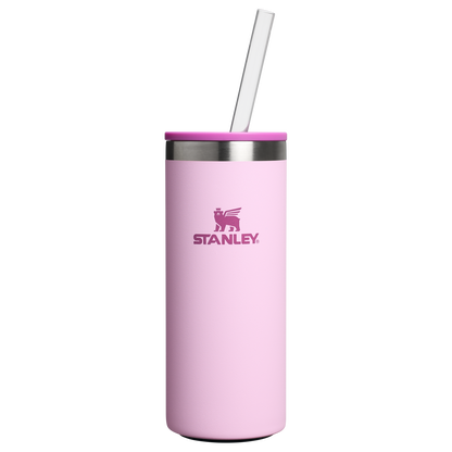 Stanley 10 OZ Everyday Slim Can Cooler Stainless Steel Cup In Cherry Blossom Pink