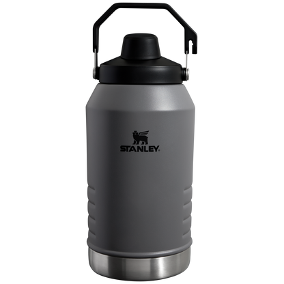 Stanley 96 OZ Stainless Steel IceFlow Slip Straw Water Jug In Charcoal Grey