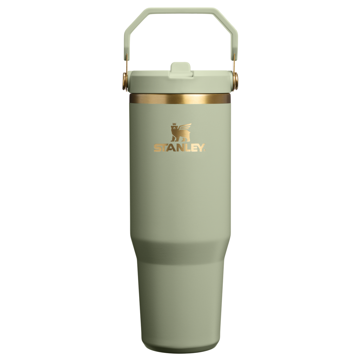 Stanley 30 OZ IceFlow Flip Straw Stainless Steel Tumbler In Juniper Green