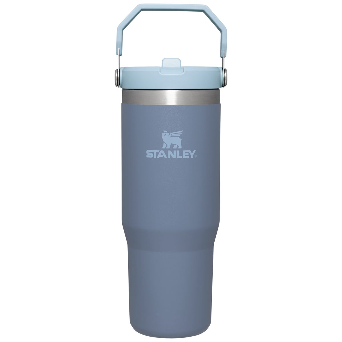 Stanley 30 oz IceFlow Flip Straw Water Bottle In Twilight Grey