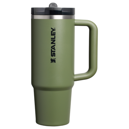 Stanley 30 OZ Quencher Flip Straw ProTour Tumber In Dried Pine Green