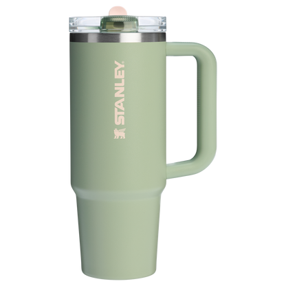 Stanley 30 OZ Quencher Flip Straw Tumbler With In Lichen Green