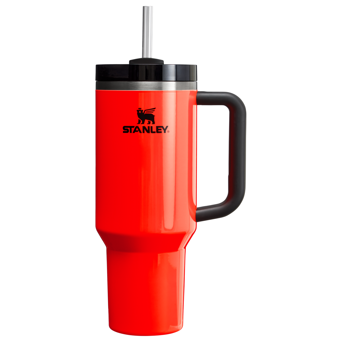 Stanley Quencher H2.O FlowState Tumbler Cup 40 OZ In Neon Orange