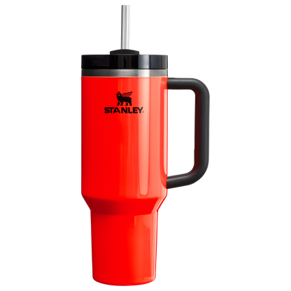 Stanley Quencher H2.O FlowState Tumbler Cup 40 OZ In Neon Orange