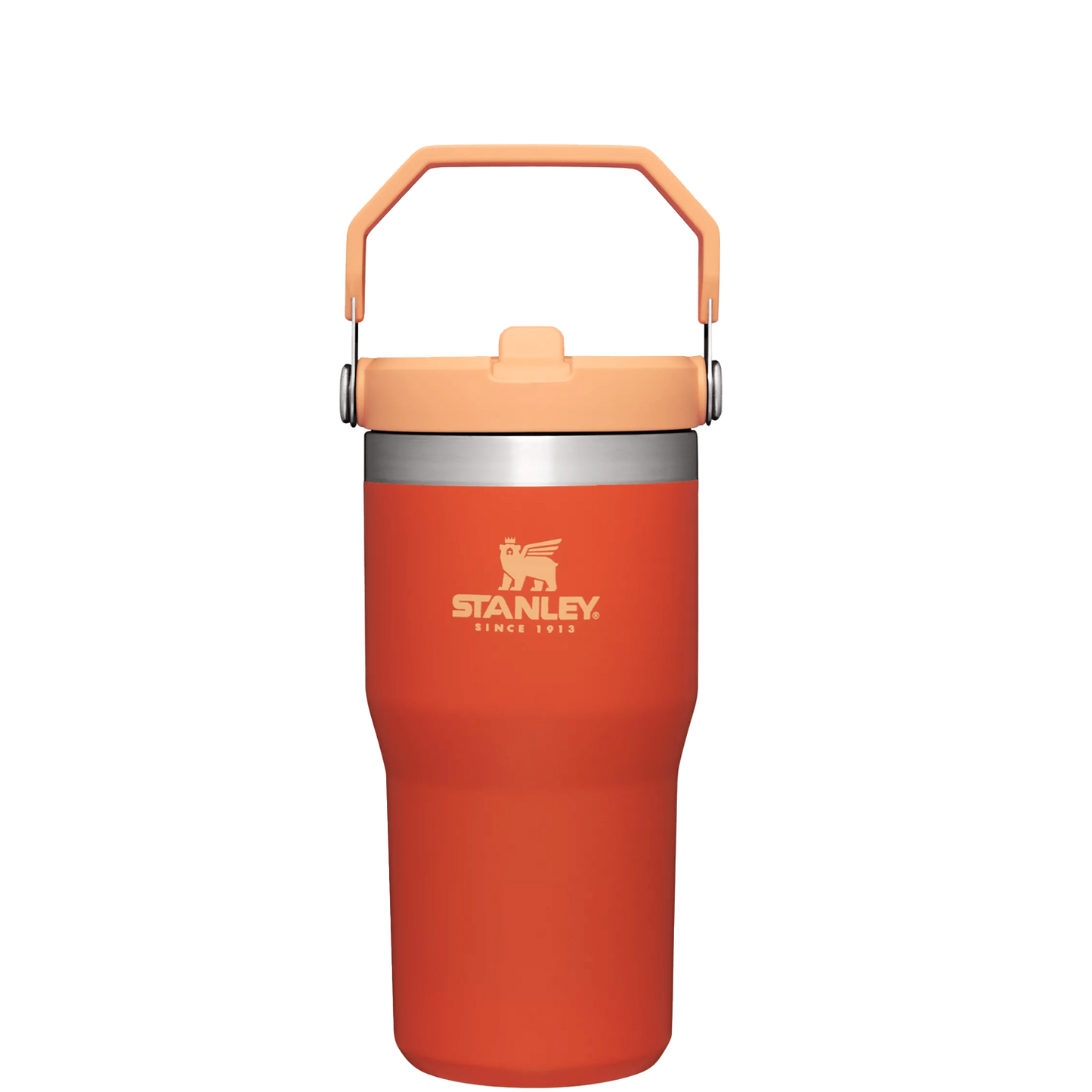 Stanley The IceFlow FlipStraw Tumbler Water Bottle 20 OZ In Tigerlily