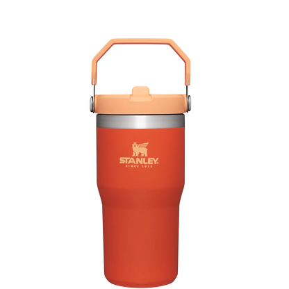 Stanley The IceFlow FlipStraw Tumbler Water Bottle 20 OZ In Tigerlily
